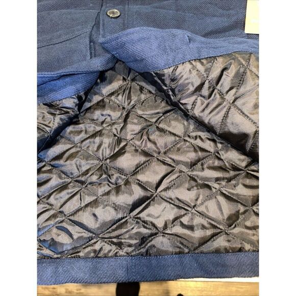 St Johns Bay Jacket Mens Med CPO Jacket Dark Navy Cotton Shell Quilted Lining. 8 - Picture 5 of 8